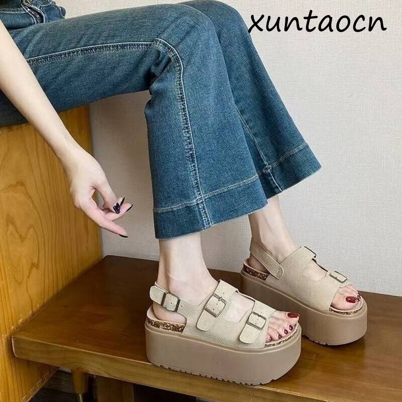 Summer Clothing Korea - Женские сандалии на толстой платформе для