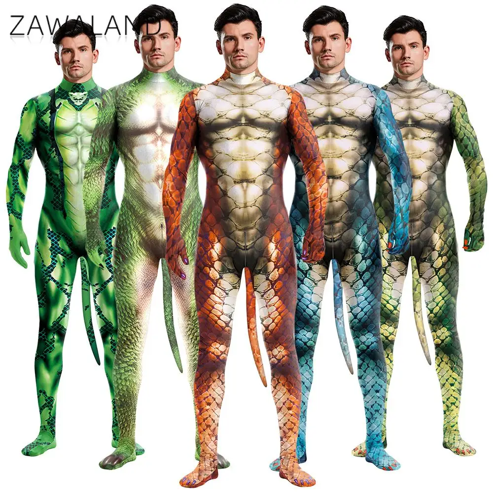 Summer Vacation Clothing Men - Мужские костюмы Zawaland, змея, дракона, для