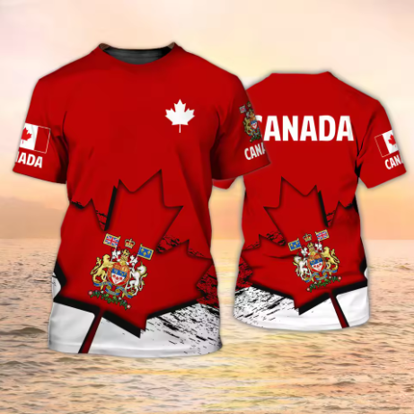 Summer Clothing Women Canada - Футболки Канады с 3D-принтом флага и