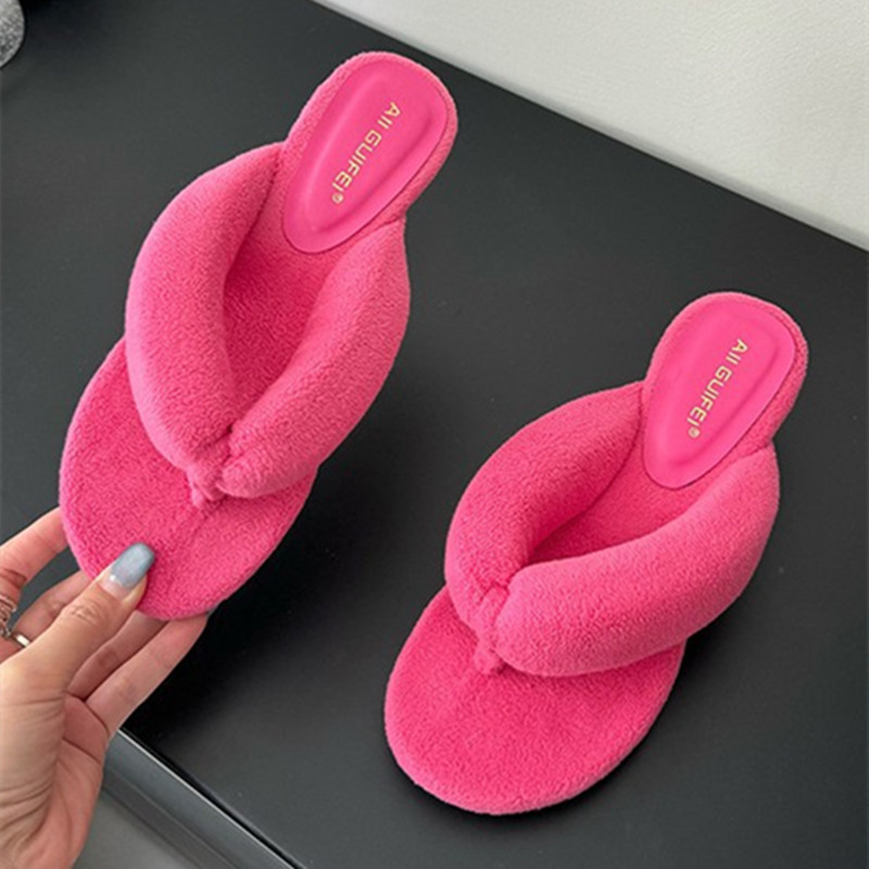 Summer Clothing Korea - Удобные мягкие тапочки на танкетке, женские