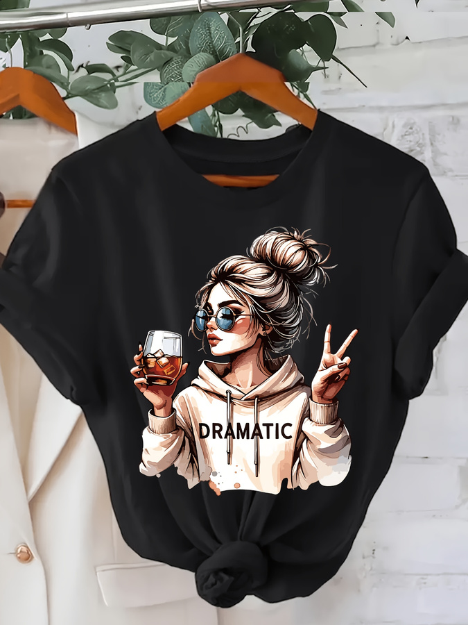 Summer Loving Clothing - Модная женская футболка с принтом, круглым