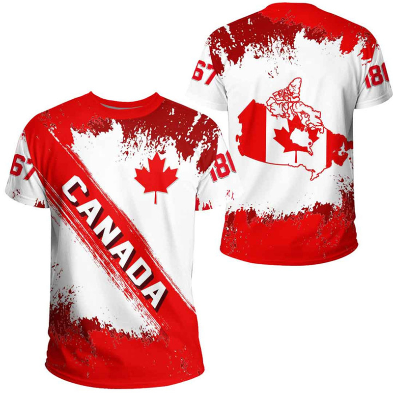 Summer Clothing Women Canada - Футболка на День Канады, с принтом