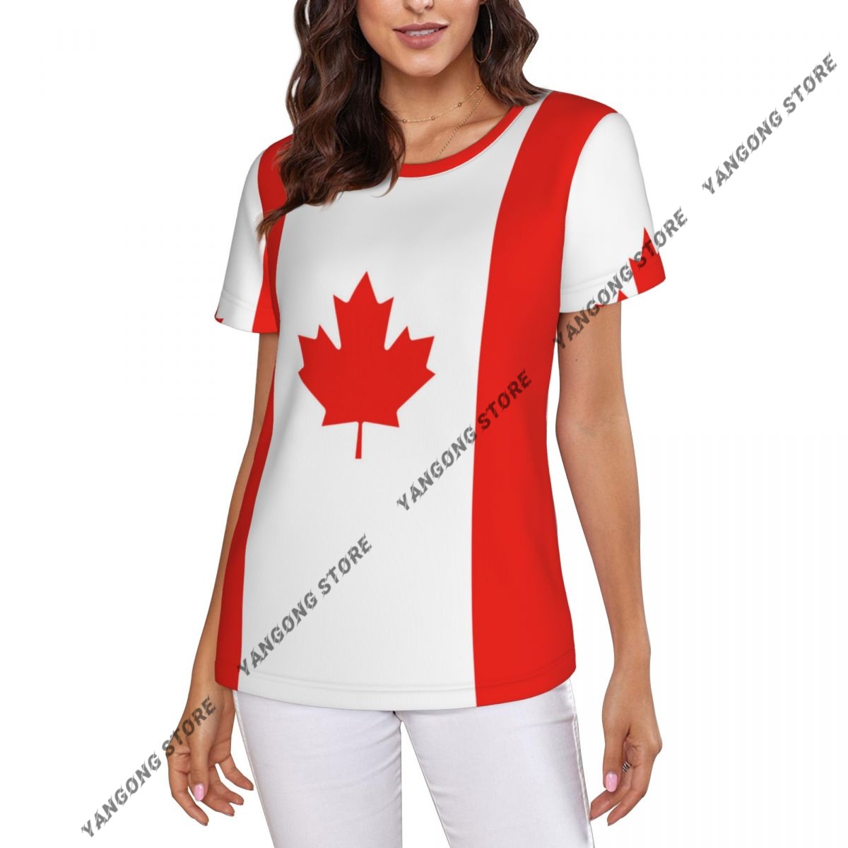 Женская футболка с канадским ф – обзор и цена Summer Clothing Women Canada