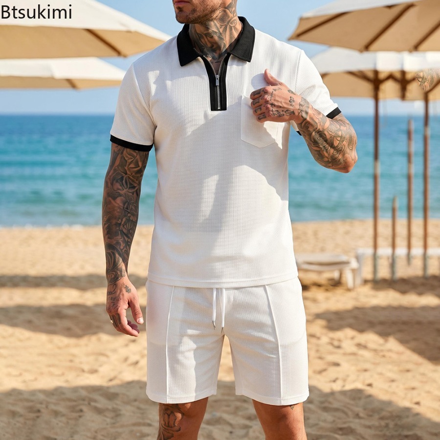 Мужской комплект с воротником- – обзор и цена Summer Vacation Clothing Men