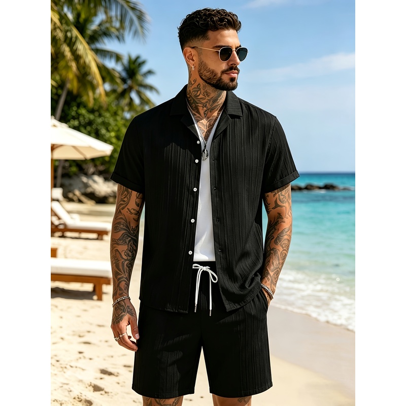 Мужской летний повседневный ко – обзор и цена Summer Vacation Clothing Men