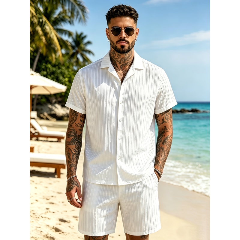 Мужской летний повседневный ко – обзор и цена Summer Vacation Clothing Men