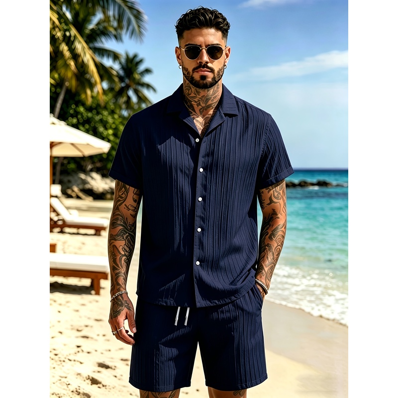 Мужской летний повседневный ко – обзор и цена Summer Vacation Clothing Men