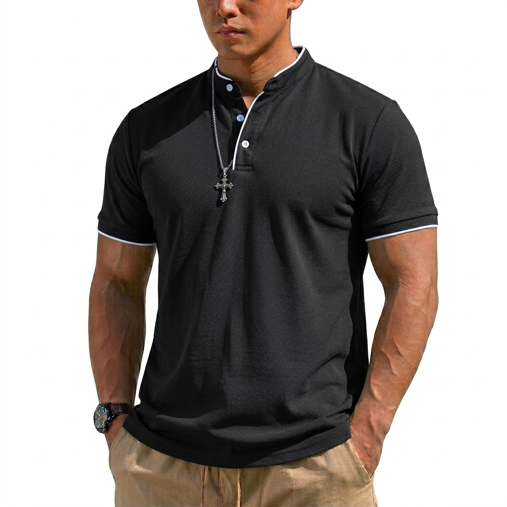 Летняя мужская футболка-поло с – обзор и цена Summer Clothing For Young Men