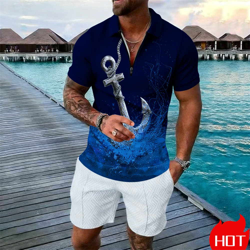 Летний мужской комплект поло с – обзор и цена Summer Vacation Clothing Men
